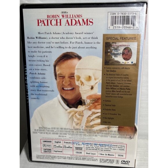 Robin Williams Patch Adams Collectors Edition DVD Based On A True Story Sealed - Picture 2 of 3